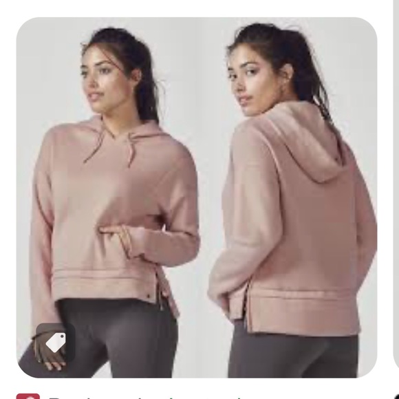 Fabletics Tops - Fabletics Rayna Crop Hoodie in Blush Rose